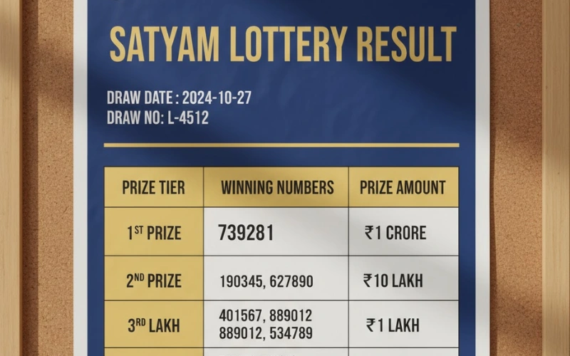 satyam lottery ticket result